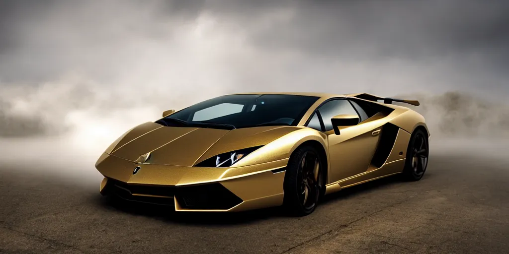 parked lamborghini sian, fog, volumetric lighting, | Stable Diffusion ...