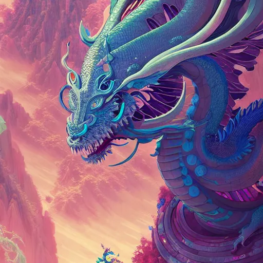 Prompt: a beautiful hyperdetailed character design 4 k wallpaper illustration of cyan dragon victo ngai, from china, style of studio ghibli, makoto shinkai, raphael lacoste, louis comfort tiffany, artgerm, xision, james jean, ross tran, chinese style