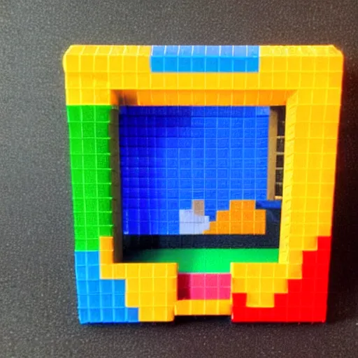 Image similar to isometric 3 d printer pixelated from a video game