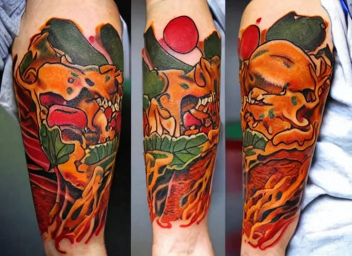 Image similar to lasagna tattoo