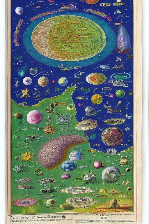 Image similar to a map of another galaxy, codex seraphinianus,