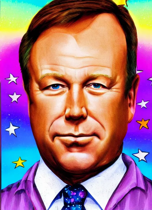 Image similar to alex jones by lisa frank and Zbigniew Brzezinski