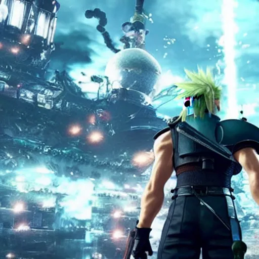 Image similar to final fantasy vii remake highlights, 4k