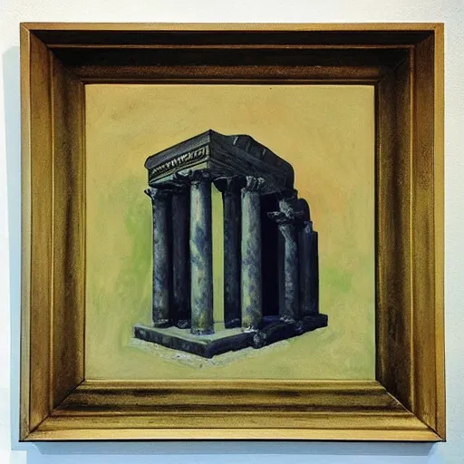 Image similar to “oracle of delphi and the omphalos stone, oil painting”