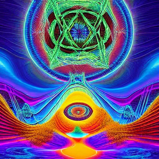 Prompt: real photograph taken from the land of DMT