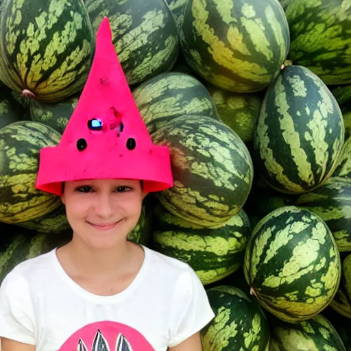 Prompt: watermelon hat