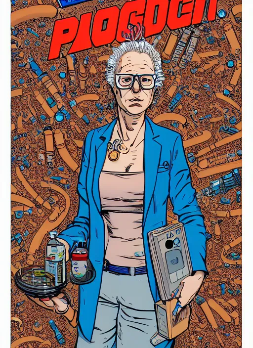 Image similar to portrait of a woman with biotech parts by Geof Darrow, 35mm focal length, hyper detailled, 4K