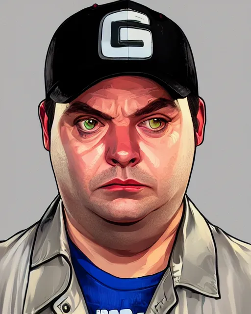 Prompt: rich evans in gta v, cover art by stephen bliss, artstation