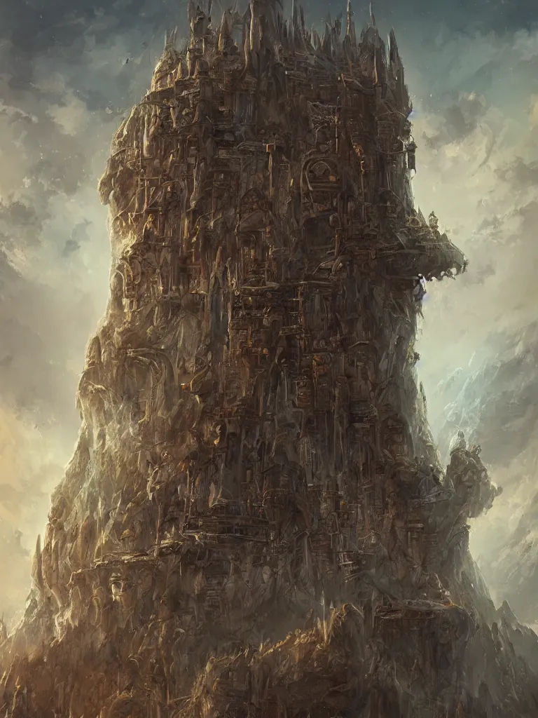 Image similar to a tower on the edge of forever, fantasy art, detailed, cinematic