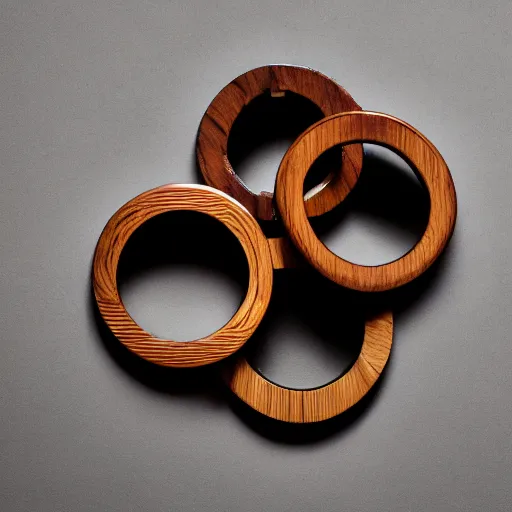 Prompt: camera lens aperture blades made of walnut wood. minimal. dramatic lighting.