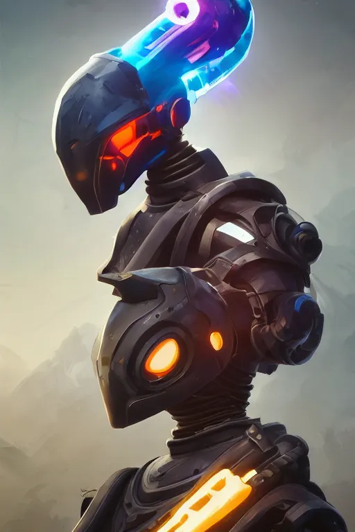 Image similar to epic mask helmet robot ninja portrait stylized as fornite style game design fanart by concept artist gervasio canda, behance hd by jesper ejsing, by rhads, makoto shinkai and lois van baarle, ilya kuvshinov, rossdraws global illumination radiating a glowing aura global illumination ray tracing hdr render in unreal engine 5