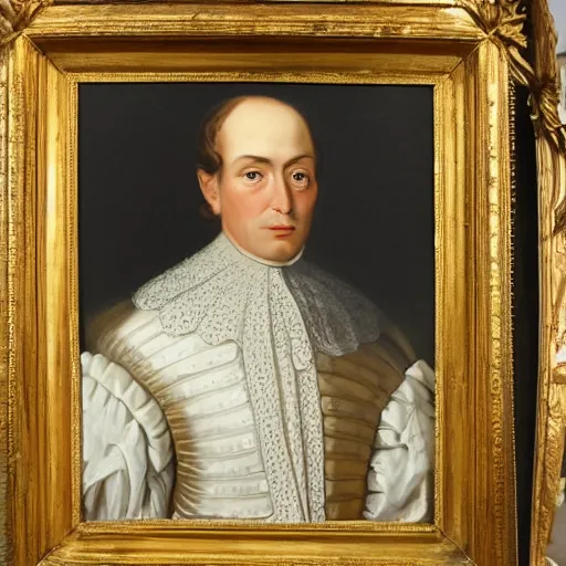 Image similar to detailed painting portrait of Prince Xavier of Bourbon-Parma 4K details