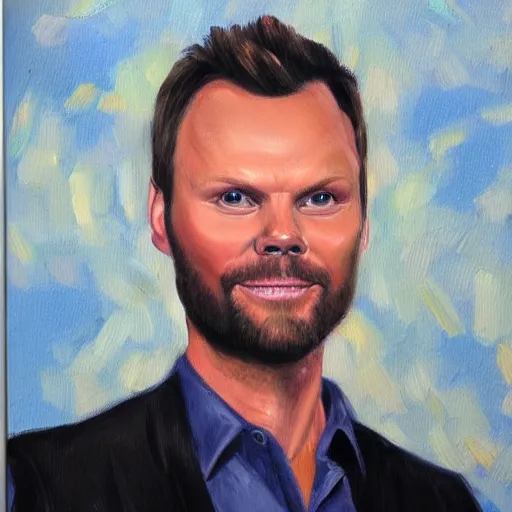 Prompt: joel mchale, oil painting