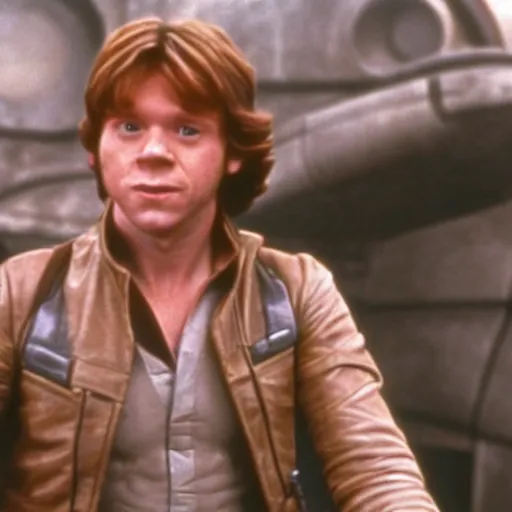 Image similar to movie still of rupert grint as han solo star wars ( 1 9 7 7 )