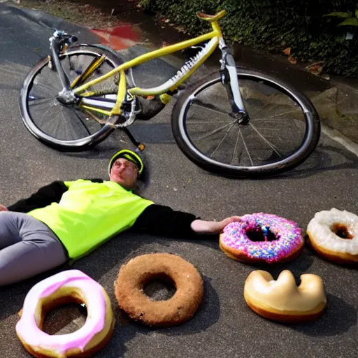 Image similar to cyclist trapped under donut avalanche