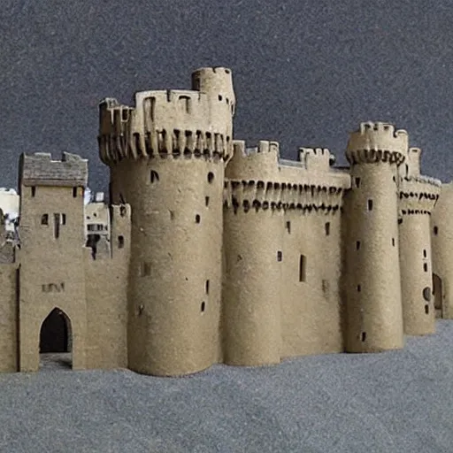 Image similar to a medieval castle made out of bone