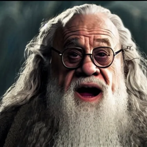 Image similar to danny devito starring as gandalf the white in the 2 0 2 4 lord of the rings movie, full body, hyper realistic, high quality, wide angle, always sunny in philadelphia