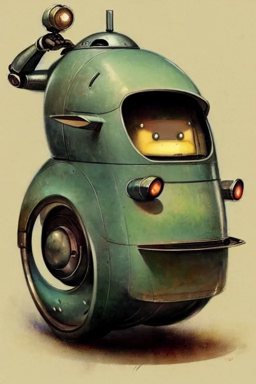 Image similar to ( ( ( ( ( 1 9 5 0 s retro future android robot fat robot mouse wagon. muted colors., ) ) ) ) ) by jean - baptiste monge,!!!!!!!!!!!!!!!!!!!!!!!!!