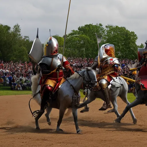 Prompt: a jousting tournament