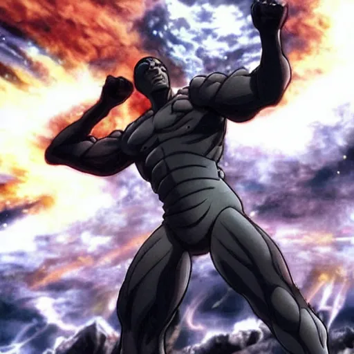 Image similar to Obama fighting against the Terraformars.