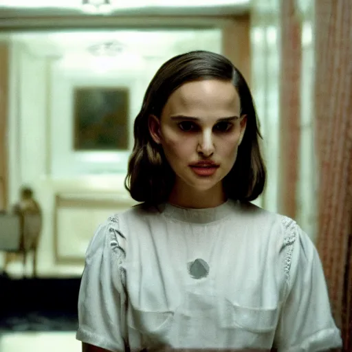 Prompt: Portrait of young Natalie Portman in a Wes Anderson movie, 4k cinematic quality, bluray image