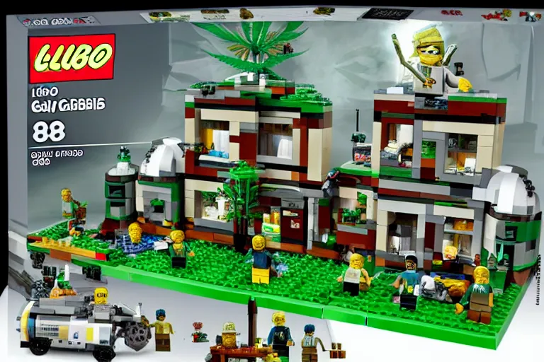 Image similar to yoda's cannabis farm 1 9 8 5 lego set