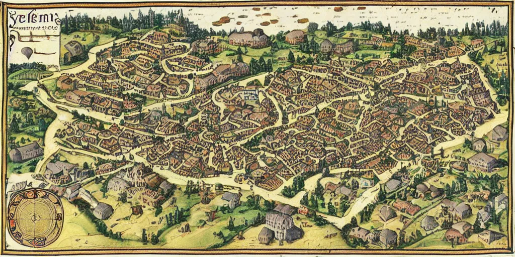 Image similar to the town of yelm, medieval map