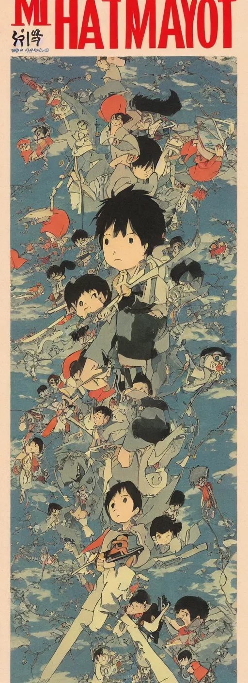 Image similar to a rare art book cover by hayao miyazaki and miyazaki's master yasuo otsuka and their early animations, beautiful art, magazine cover