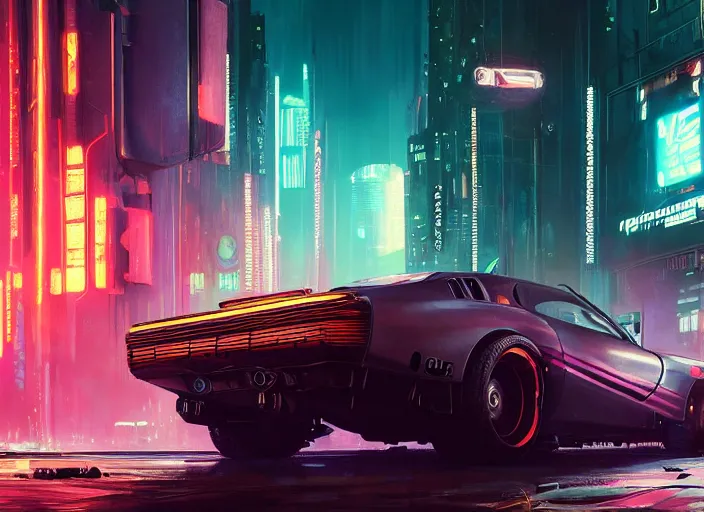 Image similar to quadra type 66 avenger as a Cyberpunk 2077 loading screen, intricate, dystopian, sci-fi, extremely detailed, digital painting, artstation, concept art, smooth, sharp focus, illustration, intimidating lighting, incredible art by artgerm and greg rutkowski and alphonse mucha and simon stalenhag