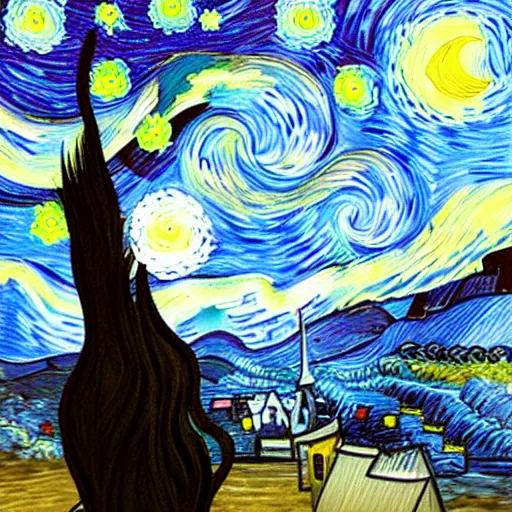 Prompt: van gogh ( happy ) ( painting starry night ) stop motion vinyl action figure, plastic, toy, butcher billy style