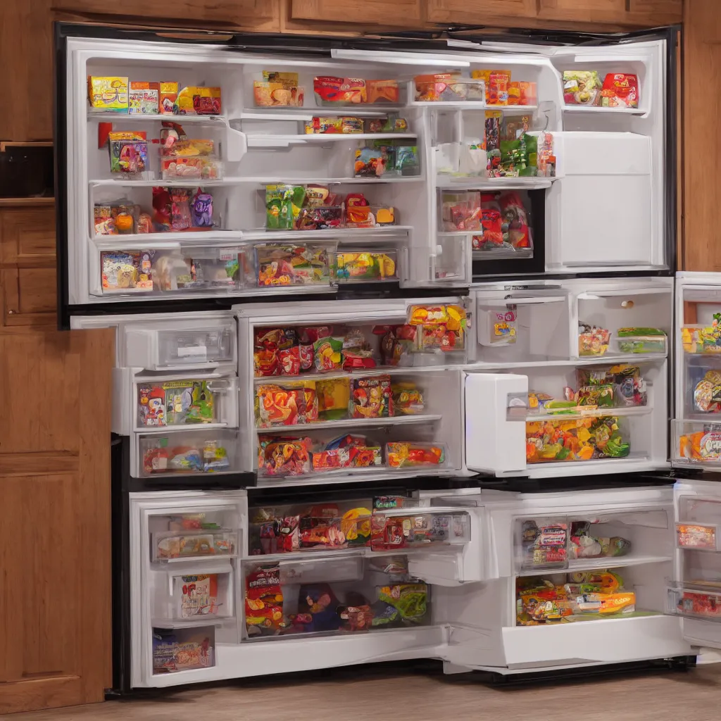 Image similar to kramer opening refrigerator, tv still, 8 k