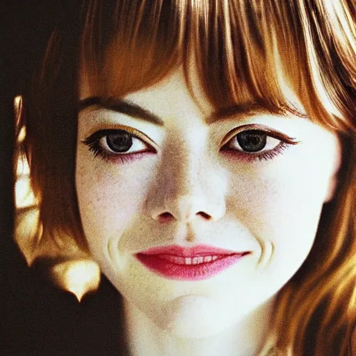 Prompt: “ emma stone portrait by ichiro tsuruta, drawing, realistic, sharp focus, japanese, dreamy, nostalgia, faded, golden hues, floral clothes ”