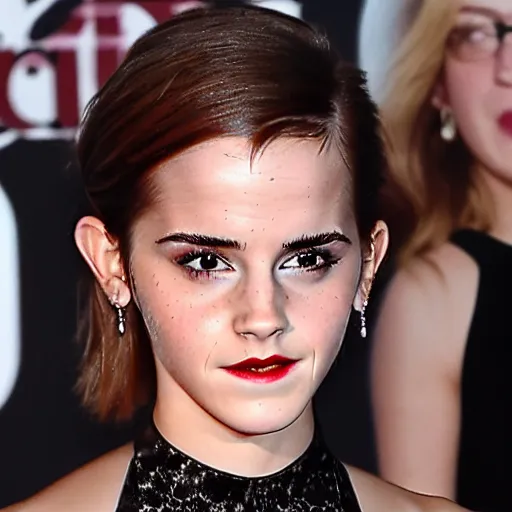 Image similar to emma watson tackling a vampire