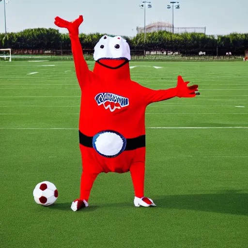 Prompt: sports team mascot, worm mascot costume, worms, the worms, football mascot, anthropomorphic worm HD official photo, high quality costume