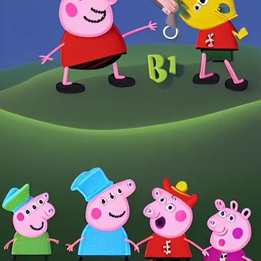 Image similar to blender 3 d rendition, peppa pig, carlos ortega elizalde, derek spears, rayn, daniel bel, ahmad merheb, tomstrzal