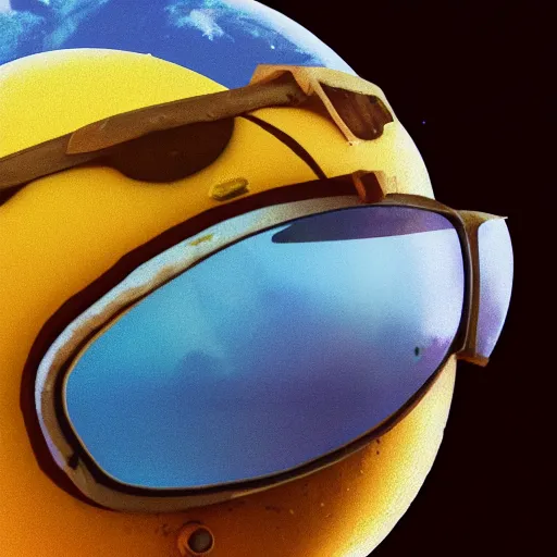 Prompt: a detailed lemon wearing a spacesuit and sunglasses in mars, autochrome, atmospheric, 4K, trending on artstation