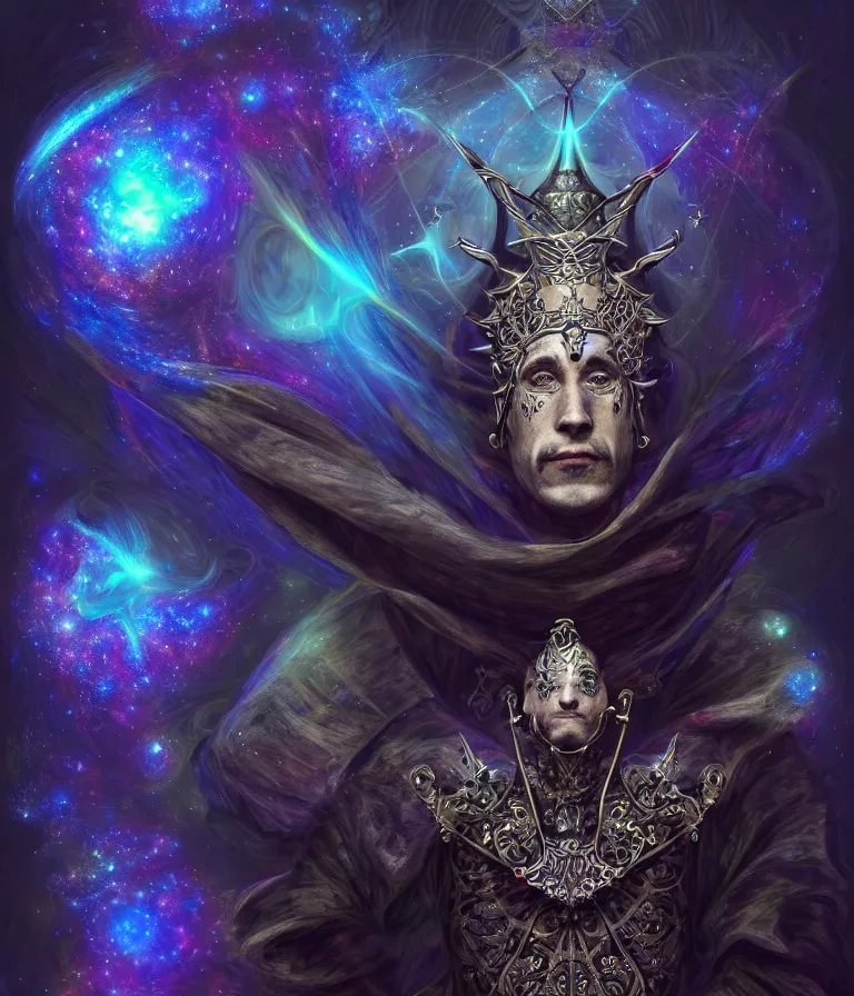 Image similar to front!!! shot of a court jester!!! character, mesmerizing fractal hypercubes, dark holography!!!, future, metallic nebula, crystalline edges, polygonal, elegant, highly detailed, centered, (((artstation, concept art, jagged, sharp focus, artgerm, Tomasz Alen Kopera, Peter Mohrbacher, donato giancola, Joseph Christian Leyendecker, WLOP, Boris Vallejo))), ((raytracing)), mugshot!!!!!, ugly!!!!!!, octane render, nvidia raytracing demo, octane render, nvidia raytracing demo, octane render, nvidia raytracing demo, 8K