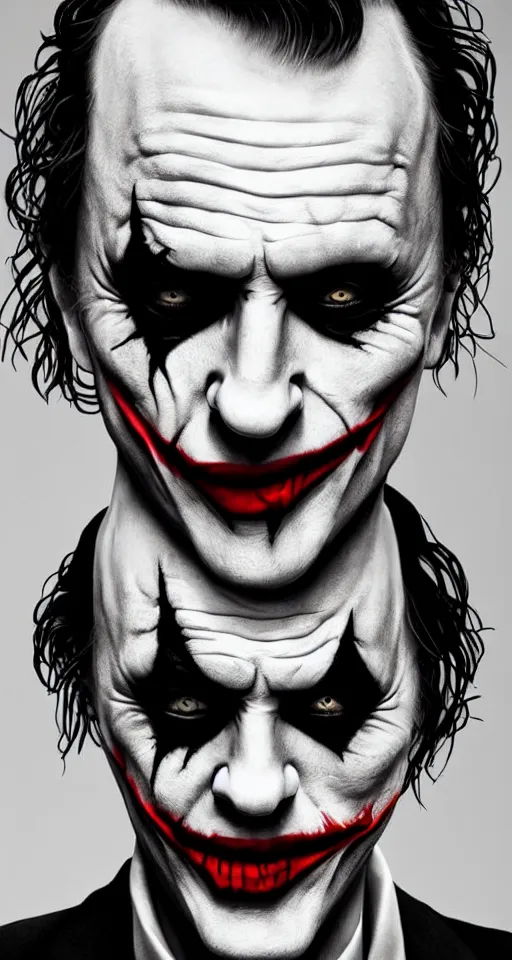 Image similar to mads mickelson as the joker, portrait, poster, focus, sharp details