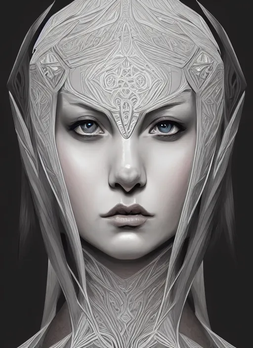 Prompt: symmetry!! full shot sketch!! of a female character, sketch!!, intricate, elegant, highly detailed, digital painting, artstation, concept art, sharp focus, illustration, art by grzegorz przybys and yintiong