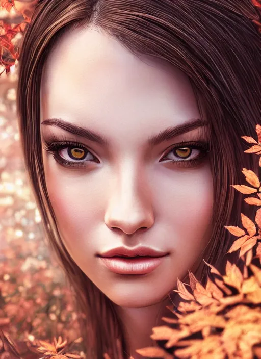 Image similar to photo of a gorgeous female in the style of stefan kostic, realistic, half body shot, sharp focus, 8 k high definition, insanely detailed, intricate, elegant, art by stanley lau and artgerm, extreme bokeh foliage