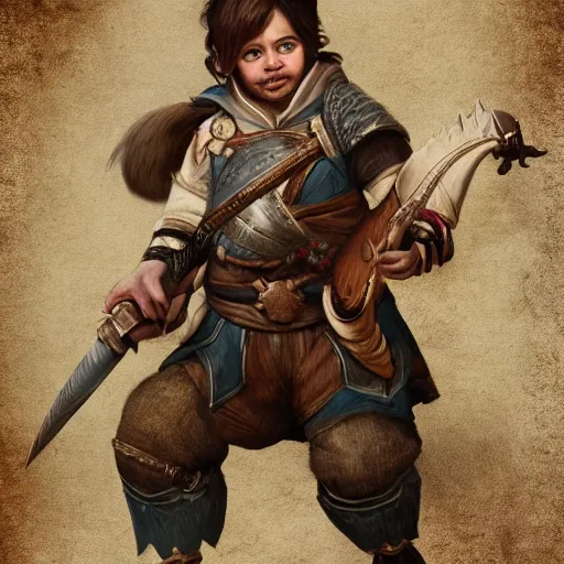 realistic fullbody halfling male, happy, bard, short | Stable Diffusion ...