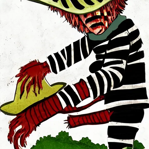 Image similar to Freddy Krueger in the art style of where the wild things go 4K quality