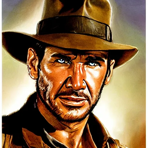 Prompt: A strudio portrait of Indiana Jones