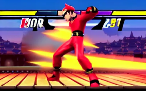 Prompt: drake as a playable fighter in smash bros, gameplay screenshot