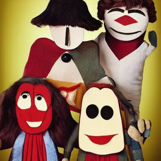 Image similar to I am sure these puppets are very smart and have a very clear understanding of the principles of film.