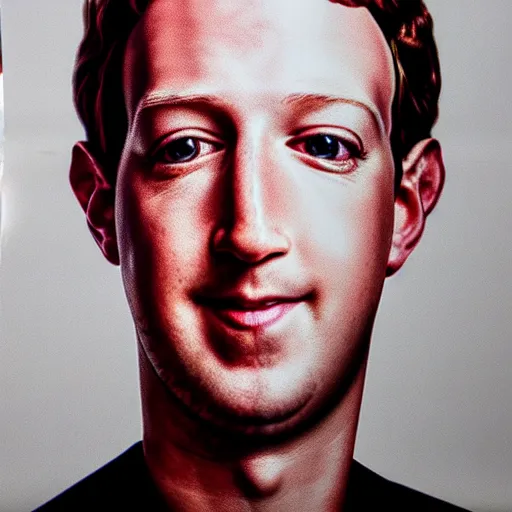 Prompt: a poster of the Big brother is watching you with face of mark Zuckerberg