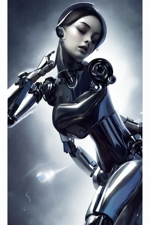 Prompt: a beautiful image of a futuristic female android with a mechanical mecha body and a beautiful female human face, body mostly black metal with internal lights glowing inside, realistic proportions by Irakli Nadar, tom bagshaw, Charlie Bowater with details by Jason Felix, furio tedeschi, face by ilya kuvshinov, artgerm, cinematic backlit lighting, detailed, intricate, beauty retouch, elite, photo realistic, octane render, hyper real, ultra detailed, trending on artstation pinterest and deviantart