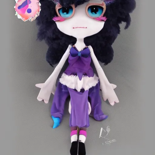 Prompt: cute fumo plush of an adorable fae with a fractal pattern dress of mystical importance, magical girl, vray