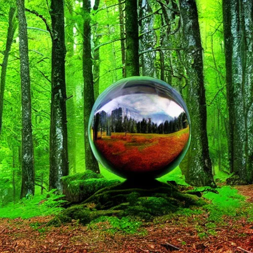 Image similar to forest in a magic sphere