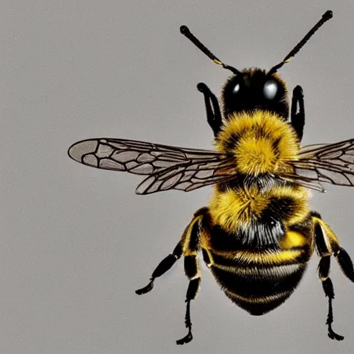 Image similar to a cross between a bee and a helicopter